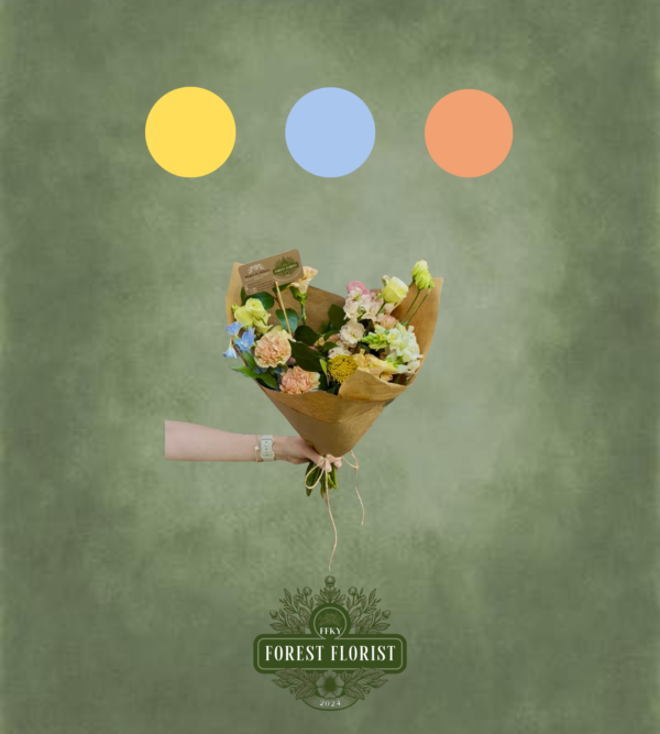 Peach Daydream Deluxe Wrapped Bouquet (M)